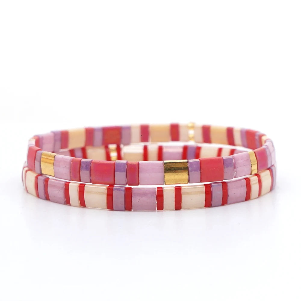 Go2boho 2020 New Fashion Tila Beaded Beach Diy Bracelet for WomenBangle Bracelet Stretch Costume Jewelry Charm Bulk Custom MegaBDM