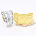 Vintage Gold Silver Color Alloy Bracelet Opened BanglesCuff for Women Men Gift Party