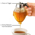 Honey Dispenser Squeeze Bottle Honey Jar Container Bee Drip Dispenser Juice Syrup Cup Storage