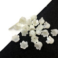 Hawaiian Genuine Shell Lily of the Valley Flower Charms Beads Natural White Bead for Hawaii Jewelry Making 9mm