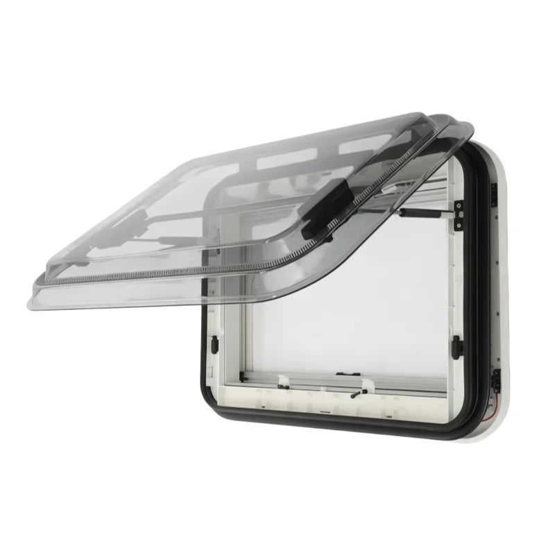 Durable RV Roof Window Double Glazing Acrylic Cover Integrated Curtain Flynet 800*500mm