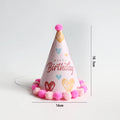Ychon Paper Ball Cap Birthday Party Picnic Cake Decoration Pointy Hat 11.5x18.5cm