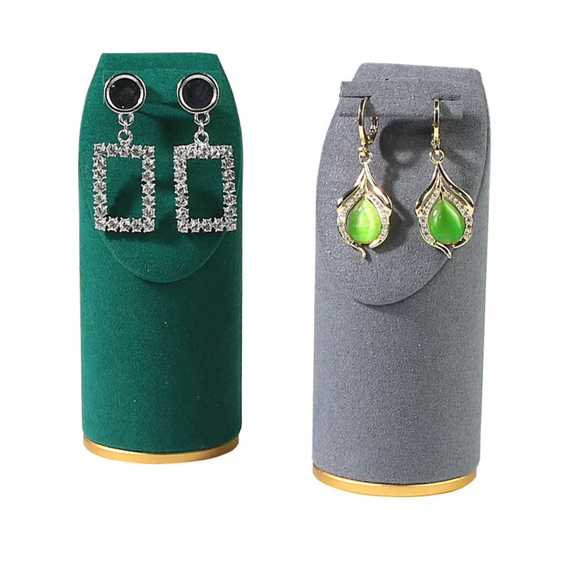 Fashion cylindrical slope metal jewelry earrings rack jewelry shop window earrings stud shooting display props