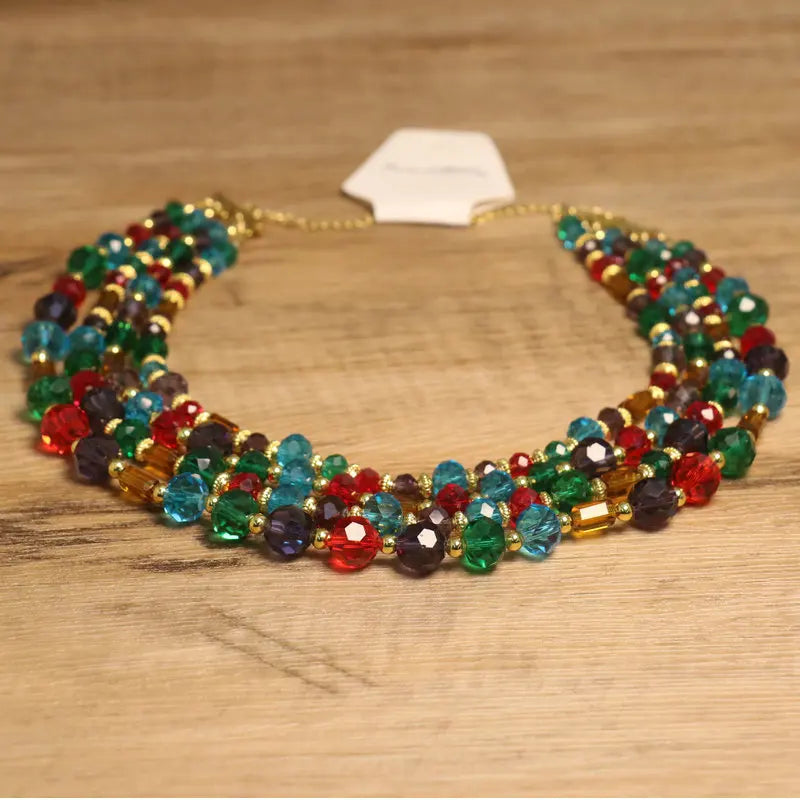 Dainty Crystal Necklaces High-quality Exquisite Multi-layer Beaded Necklace for Women Girls Fine Jewelry Necklace Gift