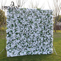 ISEVIAN 3D Artificial Greenery Rose Flowers Wall for Wedding Decoration Stage Cloth Backdrop Decor