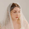 Miallo White Exquisite Handmade Hairband Pearl and Copper Wire Decor Hair Hoop Wedding Hair Headpiece for Women