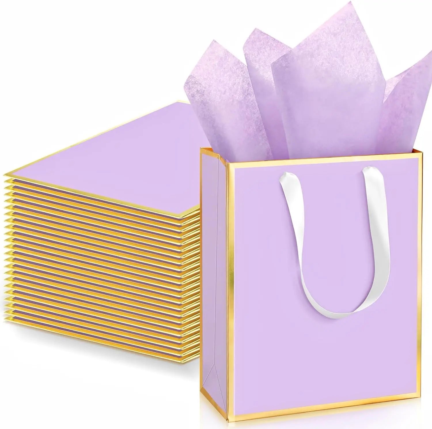 Oem Reasonable Price Bags Gift Purple Flower Technology Wholesale for Shipping Kraft Paper