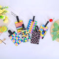 Colorful Eco-Friendly Rubber PVC Luggage Tags & Business Card Holder with Letter Pattern for Travel and Backpack Attachment