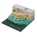 Fancy Elegant Creative 3d Great Wall Custom Design Sticky Note Pad Artist Memo Pad