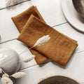 Custom Reusable Tables Napkin Cotton Linen Fabric Cloth Wedding Napkins Restaurant Kitchen Serviette Hemstitch Dinner Napkin