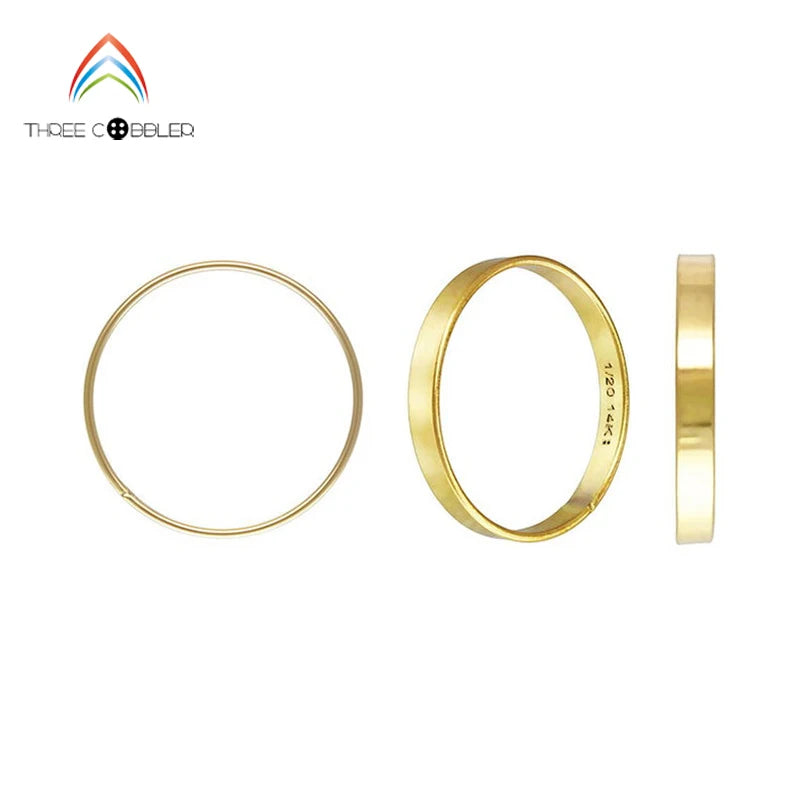 Simple Fashion 14k Gold Filled Simple Band Ring for Women