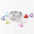 Wholesale Green Color Heart Shape 5mm Moissanite  GRA Loose Colored Moissanite Stone for Fashion Jewelry