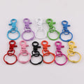 Colored Paint Key Ring Opening Connection Ring Single Turn Key Chain Dog Chain Hook Metal With Split O Ring