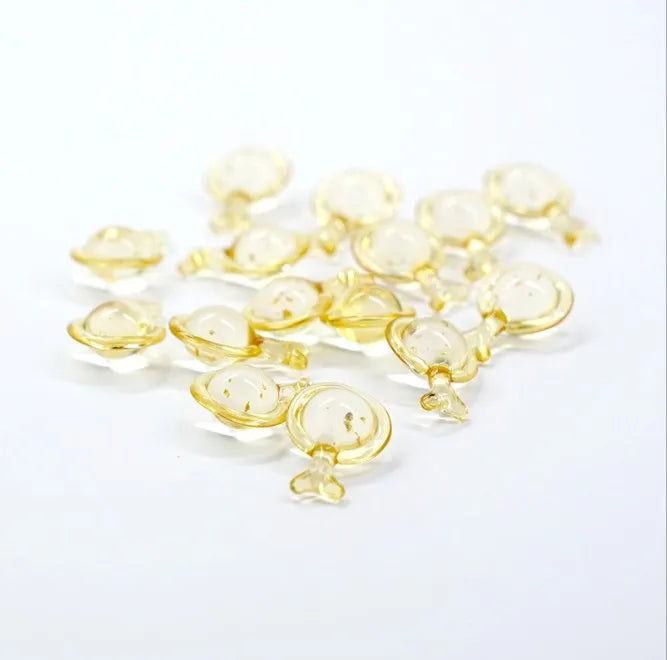 Private Label Face Serum Capsule Yes Serum Capsule Skin Care Whitening Plant Placenta Serum With 24k Gold Foil