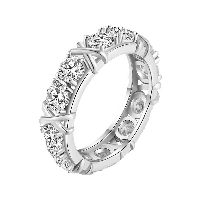 Fashion Interwoven Moissanite Rings Women's Wedding Engagement Rings Romantic Valentine's Day Anniversary Gift Jewelry