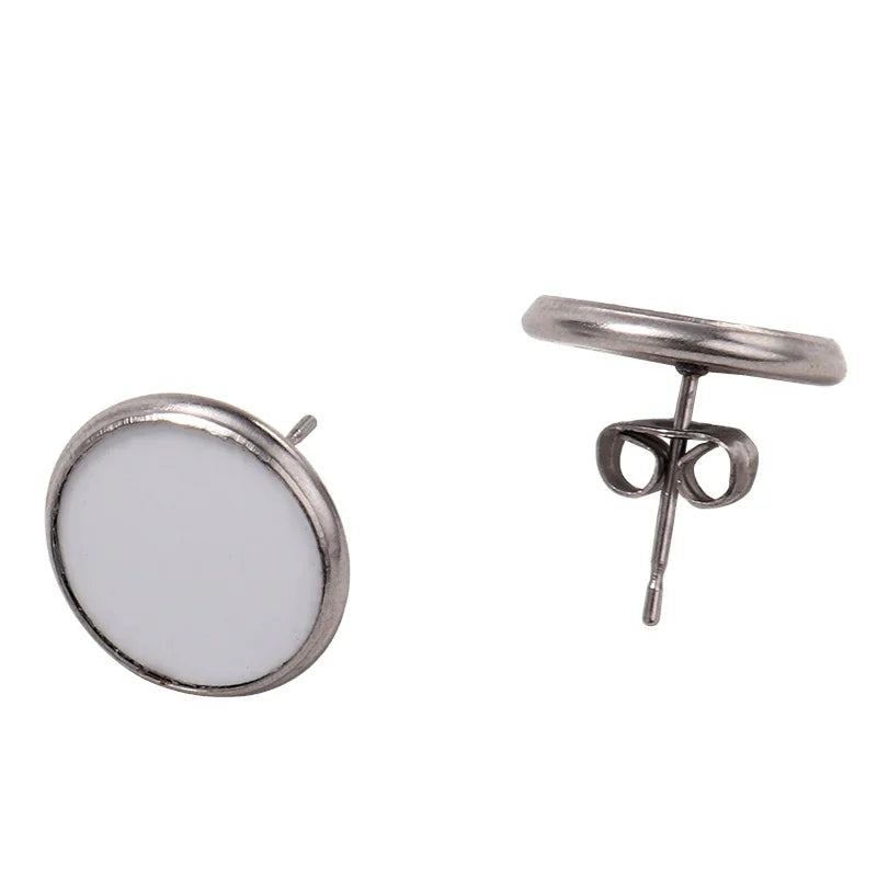 Jewelry Earrings Gift Party Wedding Sublimation Metal Stud Earrings