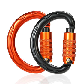 CLIWIZ Wholesale 30KN Auto-Lock Clip Lock Carabiner Snap Hook Aluminum Rock Oval/Round Shaped Heavy Industry Customized Logo