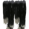 Rinhoo 100Pcs Leather Cord for Necklace Braided Rope Lobster Clasp Chain DIY Pendant Charms for Jewelry Finding 45/60CM
