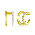 18k Gold Plated 925 Sterling Silver Cuff Earring Silver Jewelry Trendy Jewelry