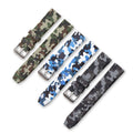 Best Selling in Stocked Camouflage Silicone Watch Band Quick Release Rubber Strap for Samsung Galaxy S3 Watches 20mm 22mm 24mm