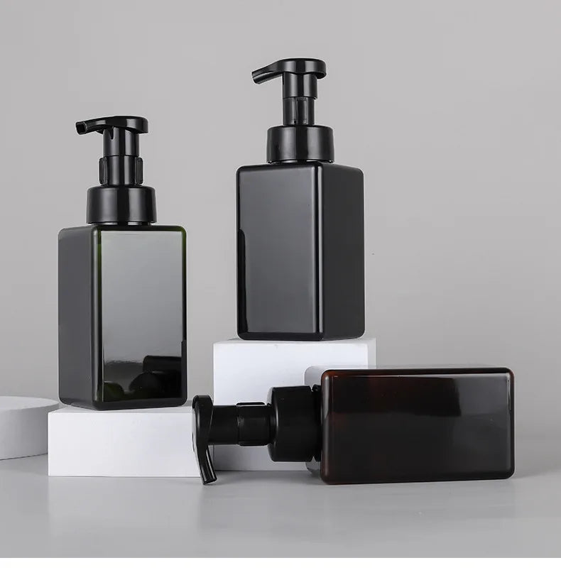 Wholesale Empty 250ml 450ml 650ml Amber Black Plastic Foam Pump Bottles