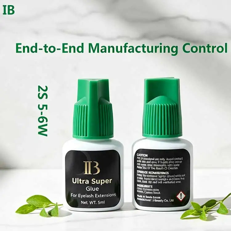 Wholesale IB Lash Super Glue Liquid Alcohol Free Waterproof Non-Irritating Eyelash Glue 5ml/10ml 2S Dry Time Private Label