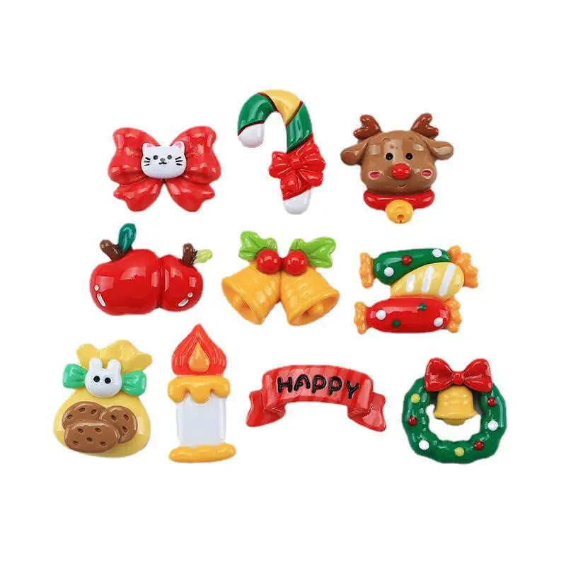 Oem Odm Drop Shipping Support Lovely Christmas Resin Ornaments for Jewelry Earring Making