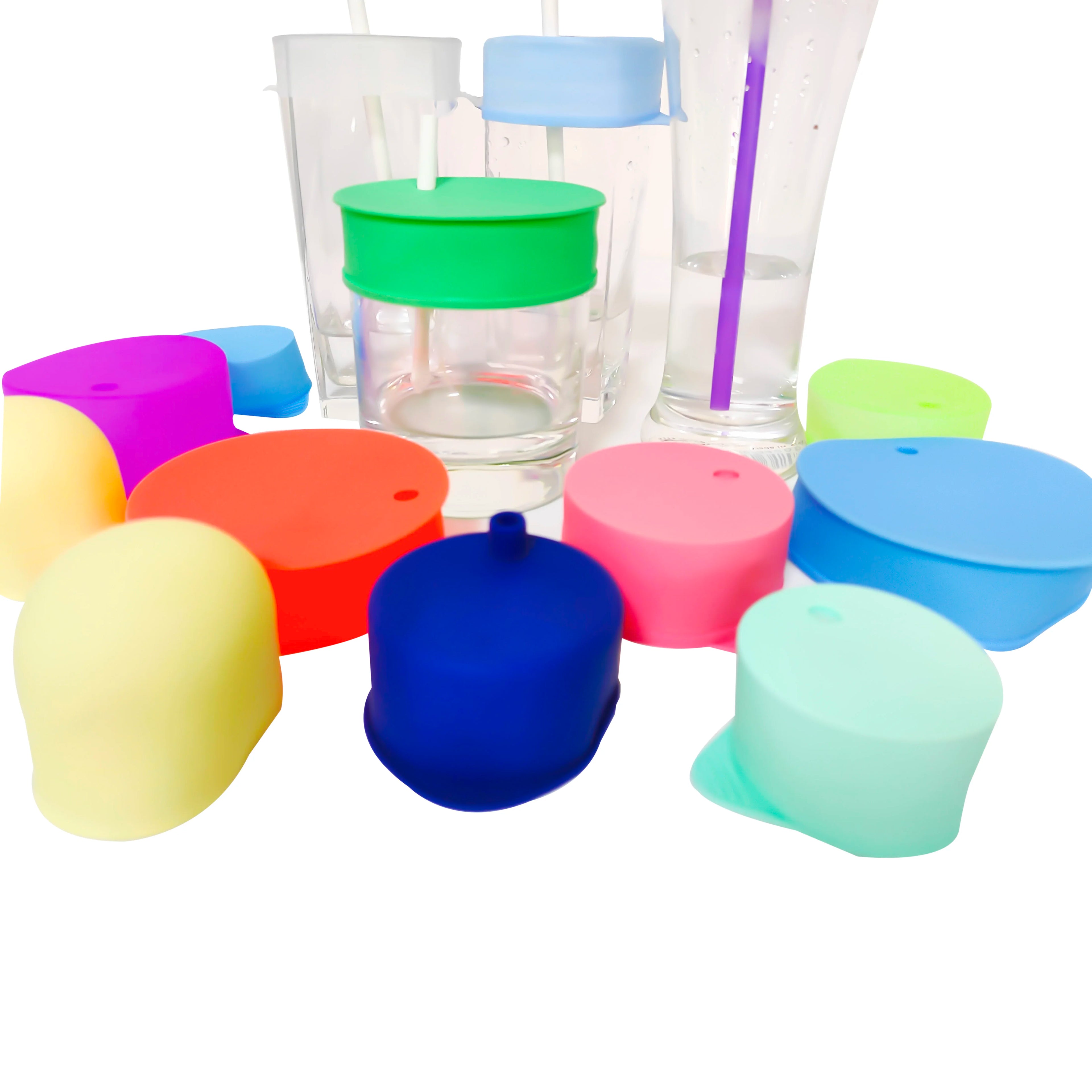 5cm 6cm 8cm Silicone Cup Lid Multi-size Cup Lid Support Customized for Bar Water Bar Nightclub Protective Home Sealed Cup Lid
