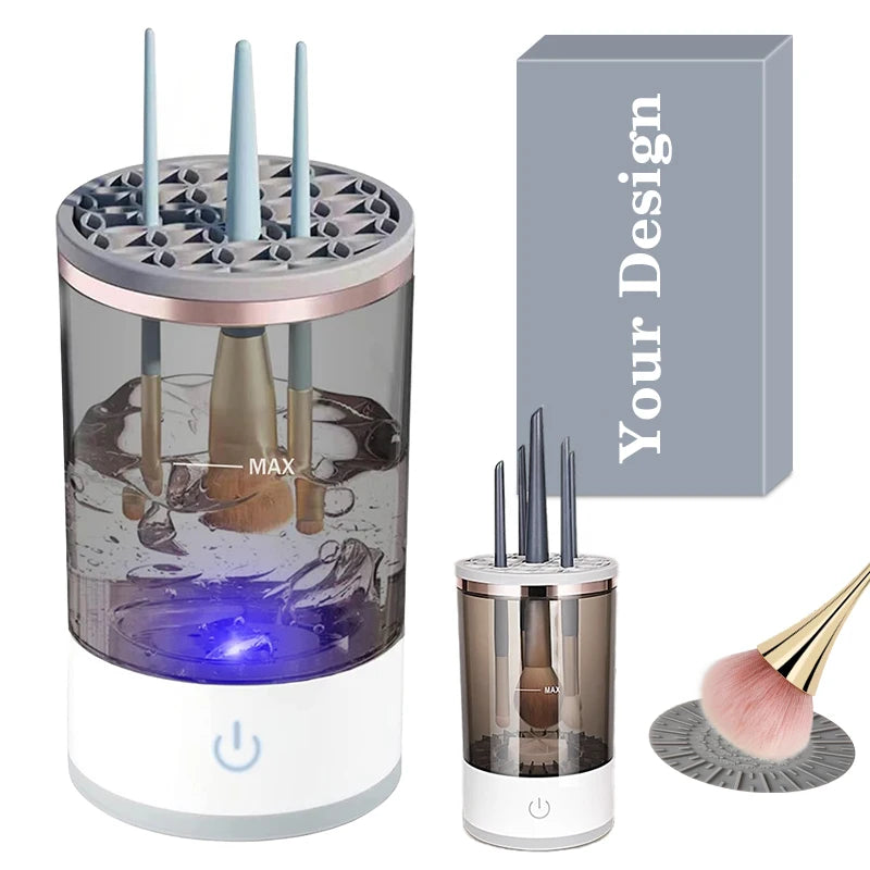 Hot Selling Makeup Brush Cleaner and Dryer Machine Portable Automatic Cosmetic Brush Washing Cleaner for Makeup Lovers