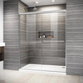 58.5-60 In. W X 72 . H Semi-Frameless Sliding Shower Door 1/4" (6mm) Tempered Glass With Towel Bar