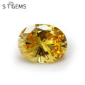 Loose 100 Pcs Ready to Ship Cubic Zirconia Stones Golden Oval Cut Diamond CZ Jewelry Wholesales Price