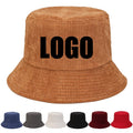 Adjustable Large Plush Winter Corduroy Bucket Hat for Fishing Skiing Parties Casual Outings Cycling Daily Use with Custom Logo