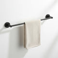 Multifunctional Single Heated Stainless Steel Black Wall Bathroom Towel Rack Holder Modern Design Hotel Apartment Use 50-60cm