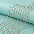 Wholesale Jewelry Gold Plated Box Chain Necklace 16-18inch 925 Sterling Silver Chain Necklace