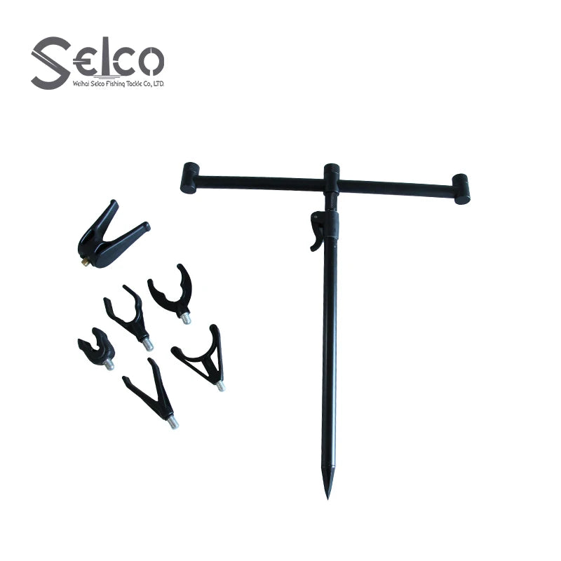 Selco Adjustable Carp Fishing Rod Pod Retractable Carp Fishing Rod Pod Stand Holder Fishing Pole Pod Stand