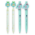 Student Stationary Supplies Custom Press Gel Ink Pen With PVC Character Head Cute Cartoon Animal Cheap Promotional Ballpoint Pen