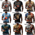 Men's 66 Road Short Sleeve 3D Printed Graphic Tee Casual Knitted Tops Plus Size Streetwear Men's Fashion Cool Graphic T Shirts