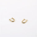 Fenny 18K Gold-plated Permanent Fashion U Shape Stainless Steel Hoop Earring Wholesale Stainless Steel Ladies Jewelry