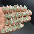 Handmade Customized S925 Sterling Silver Natural Faceted Green Garden Quartz Free Form Charm Pendant