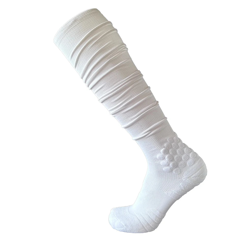 Wholesale Custom Autumn Youth Children American Football Slouch Knee High Compression Sport Scrunch Socks