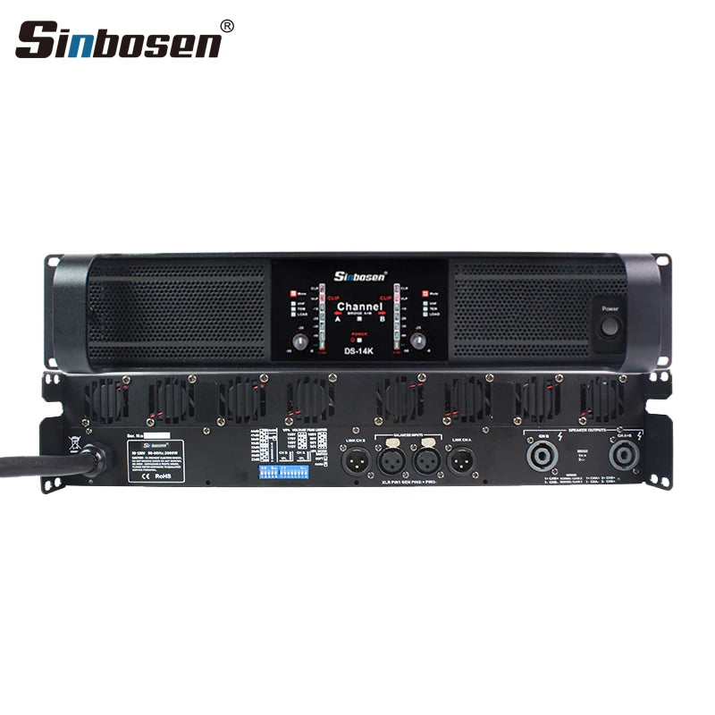 Sinbosen DS-14K 2 Channel 4000w Sound Equipment Speaker Professional Subwoofer Power Amplifier