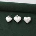 Wholesale Popular 925 Sterling Silver Puff Heart Charm Pendant for Jewelry Making Accessories
