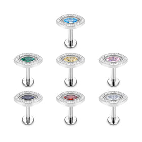 Fashion Jewelry Piercing Jewelry G23 Titanium Earring Stud Internally Threaded Ear Piercing Body Jewelry