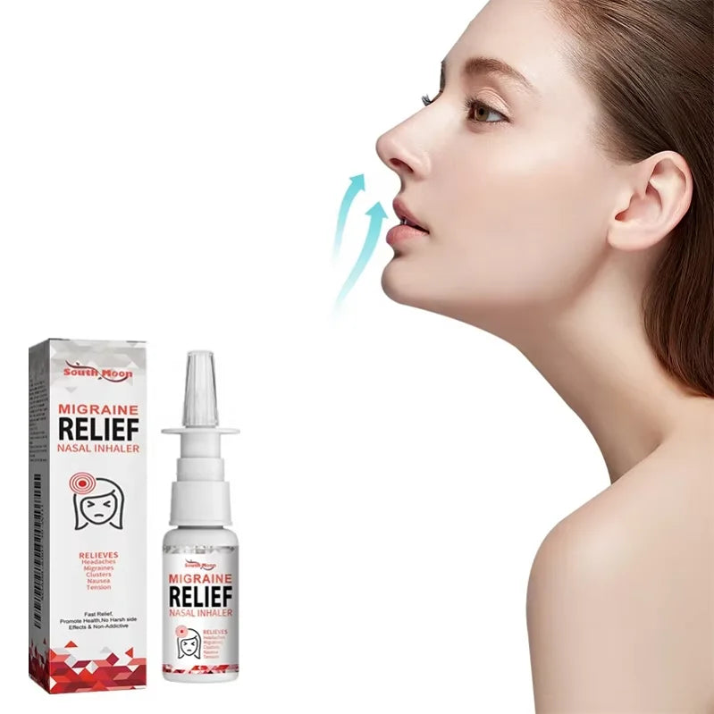 OEM South Moon 30ml Migraine Relief Nasal Inhaler Custom Headache Migraines Clusters Nausea Tension Relieving Nasal Inhalers