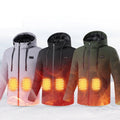 OEM Heated Jacket 4/9/11 Heating Zones 3 Level Heating USB Rechargeable Battery Powered Smart Winter Heated Clothing Windproof