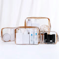 Custom Waterproof PVC Transparent Makeup Pouch Clear PVC Cosmetic Bags
