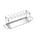 14 Slots BBQ Chicken Drumsticks Rack Stainless Steel Roaster Stand with Drip Pan Chicken Leg Wing Grill Rack