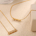 922N Vampire Fashion Jewelry Pendant Necklace Custom Rhodium Plated Link Chain Stainless Steel Cubic Zirconia Charms