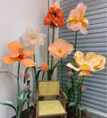 Factory Supplied Giant Blue Silk Flowers for Wedding Event Decorations Electric Automatic Opening Closing Box Packing