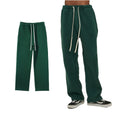 2025 Men's Casual Pants Comfortable Soft Twill Custom Logo Print Mid Waist Flat Front Style Hot Sales Straight OEM Service
